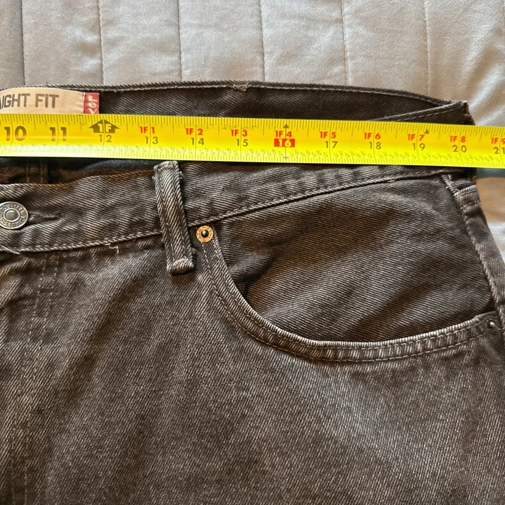 Levis 505 Black Denim Jeans Men's 40x30 Regular Fit Straight Leg 100% Cotton